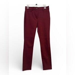 Loft Burgundy Slim Ankle Pants Size 2 NWT